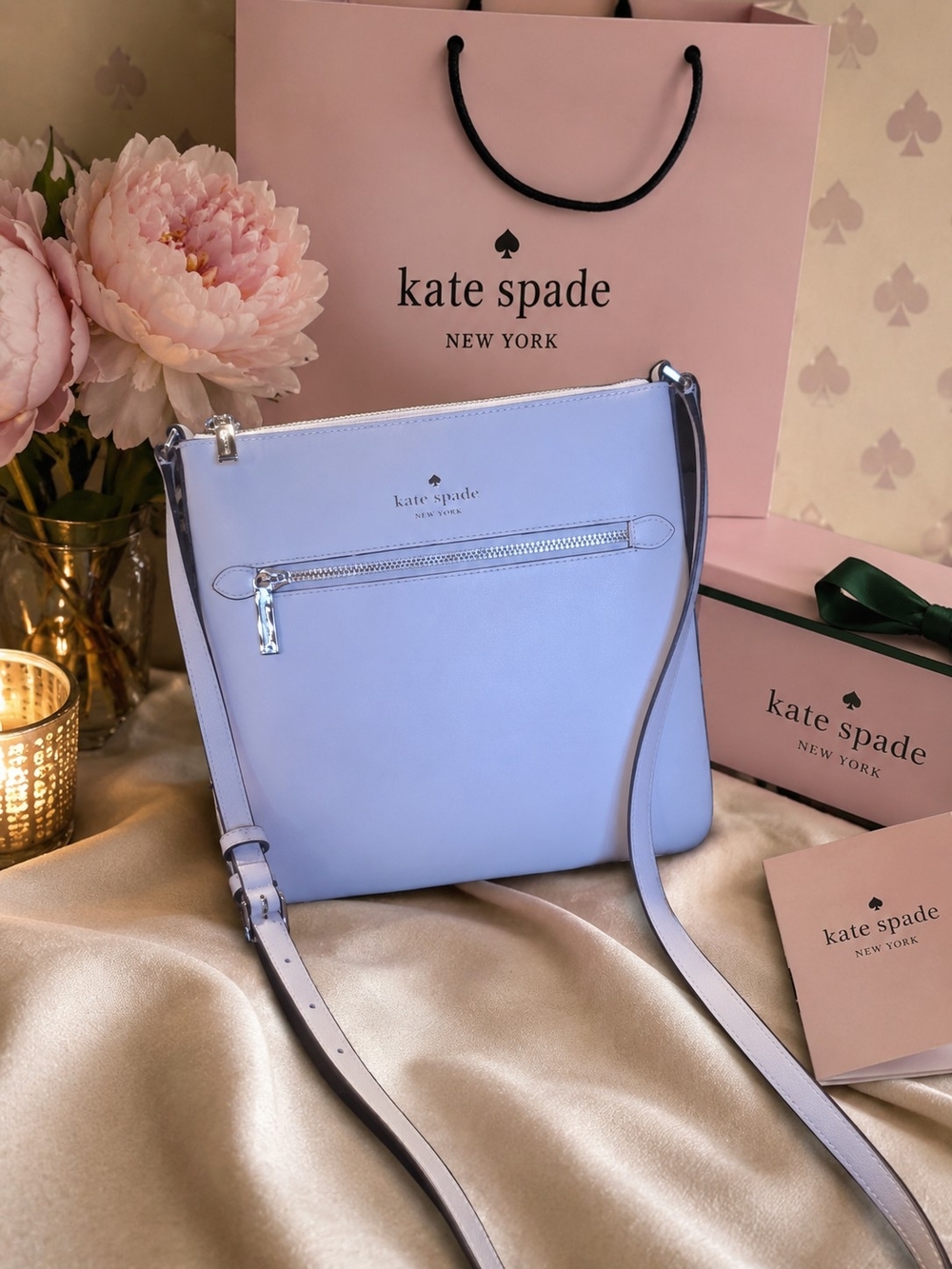 kate spade Cream Saffiano Leather Crossbody with Gold Hardware - Picture 3 of 4